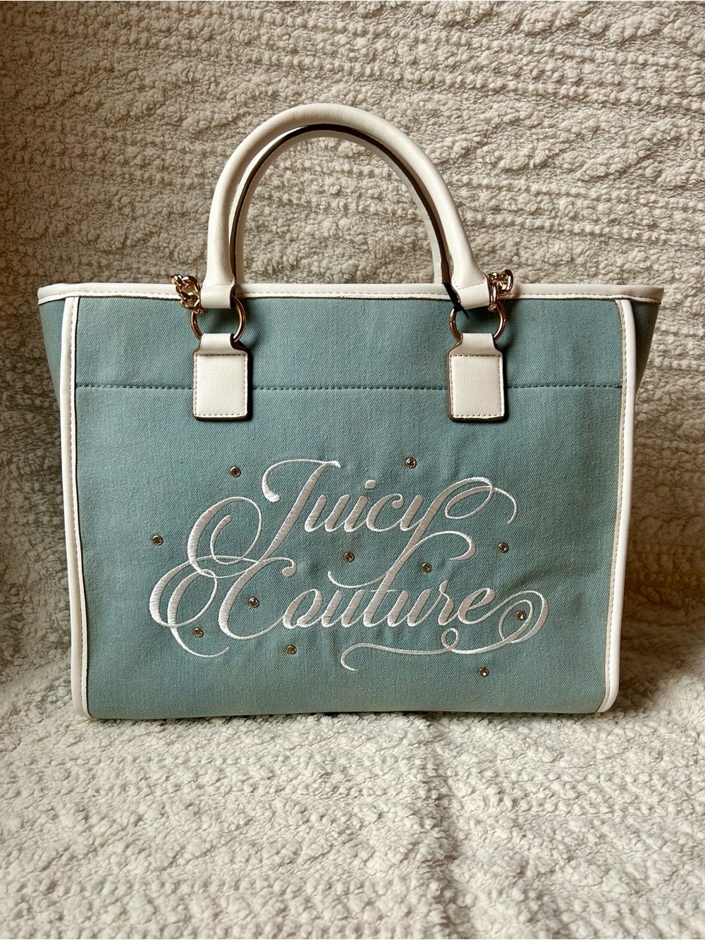 Juicy Couture Denim Beach Tote Handbag